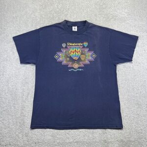 VINTAGE Albuquerque Hot Air Balloon T-Shirt  XL Navy Festival Graphic Tee Delta